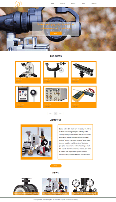 英文网站模板建设-仪器网站制作案例-企业网站SEO优化